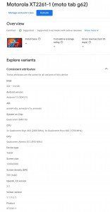 Specs by Google Play Console