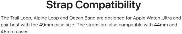 Apple Watch Ultra's bands are compatible with non-Ultra models having 44mm and 45mm cases