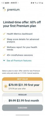 Fitbit Premium subscriptions are discounted, deal ends on January 17